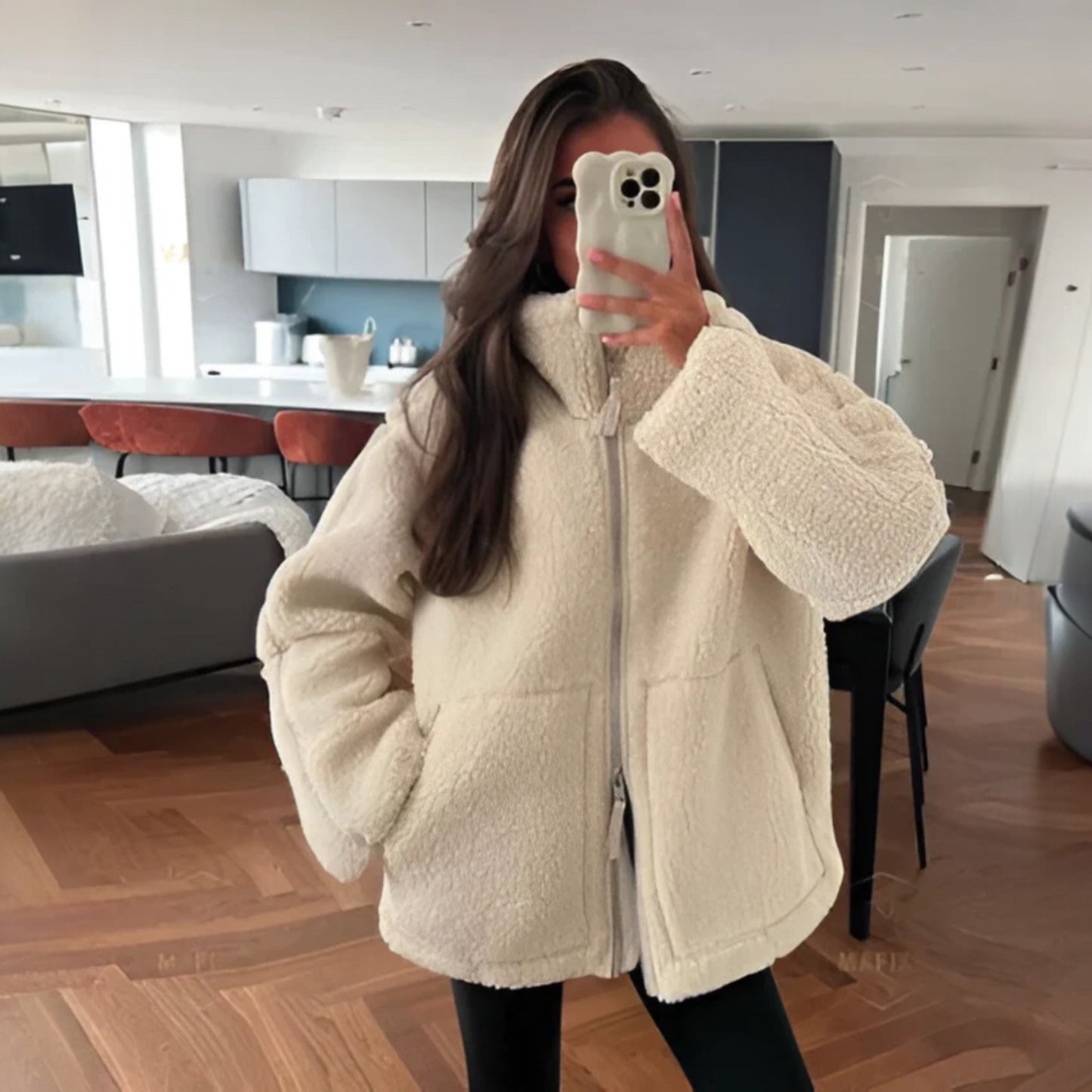 Céline | Manteau peluche chaud